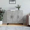 Image de vidaXL Buffet gris béton 90x34x80 cm bois d'ingénierie828136
