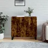 Image de vidaXL Buffet chêne fumé 90x34x80 cm bois d'ingénierie828137