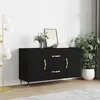 Image de Buffet noir 100x36x60 cm bois d ingénierie