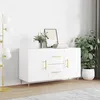 Image de Buffet blanc 100x36x60 cm bois d ingénierie