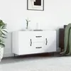 Image de Buffet blanc 100x36x60 cm bois d ingénierie