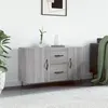 Image de vidaXL Buffet, Armoire de Rangement avec Pieds, Meuble de Rangement, Organisateur Salon Salle de Séjour, Moderne, Sonoma Gris Bois d'Ingénierie