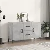 Image de vidaXL Buffet, Armoire de Rangement avec Pieds, Meuble de Rangement, Organisateur Salon Salle de Séjour, Moderne, Gris Béton Bois d'Ingénierie