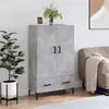 Image de Buffet haut gris béton 69,5x31x115 cm bois d ingénierie