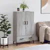Image de vidaXL Buffet haut sonoma gris 69,5x31x115 cm bois d'ingénierie828242