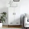 Image de vidaXL Buffet haut blanc 69,5x31x115 cm bois d'ingénierie828244