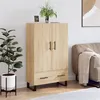 Image de vidaXL Buffet Haut, Armoire Latérale avec Pieds et Portes, Meuble de Rangement, Organisateur de Salon Intérieur, Moderne, Chêne Sonoma Bois d'Ingénierie