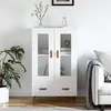 Image de Buffet haut blanc 69,5x31x115 cm bois d ingénierie