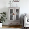 Image de vidaXL Buffet Haut, Armoire avec Pieds, Meuble de Rangement avec Portes, Organisateur de Salon Intérieur, Moderne, Sonoma Gris Bois d'Ingénierie