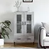 Image de vidaXL Buffet haut gris béton 69,5x31x115 cm bois d'ingénierie828312