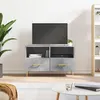 Image de vidaXL Meuble TV Gris béton 80x36x50 cm Bois d'ingénierie828960