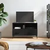 Image de Meuble TV Noir 80x36x50 cm Bois d ingénierie