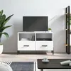 Image de Meuble TV Blanc 80x36x50 cm Bois d ingénierie