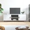 Image de Meuble TV blanc 150x30x50 cm bois d ingénierie