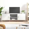 Image de vidaXL Tv-meubel 150x30x50 cm bewerkt hout wit829084