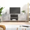 Image de vidaXL Meuble TV, Armoire de Télévision avec 4 Compartiments, Meuble Télé avec Pieds Salle de Séjour, Moderne, Gris Béton Bois d'Ingénierie