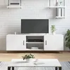 Image de vidaXL Meuble TV blanc 150x30x50 cm bois d'ingénierie829092