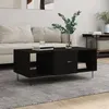 Image de Table basse noir 102x50x40 cm bois d ingénierie