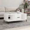 Image de Table basse blanc 102x50x40 cm bois d ingénierie