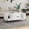 Image de Table basse blanc 102x50x40 cm bois d ingénierie