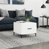 Image de vidaXL Table basse blanc 50x50x40 cm bois d'ingénierie829396