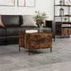 Image de vidaXL Table basse Chêne fumé 50x50x40 cm Bois d'ingénierie829422