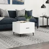 Image de vidaXL Table basse blanc brillant 50x50x40 cm bois d'ingénierie829432