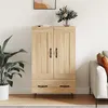 Image de vidaXL Buffet Haut, Armoire Latérale, Meuble avec Rangement, Organisateur de Salon Salle de Séjour, Moderne, Chêne Sonoma Bois d'Ingénierie