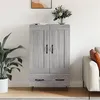 Image de vidaXL Buffet haut sonoma gris 69,5x31x115 cm bois d'ingénierie830322