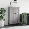 Image de vidaXL Buffet Haut, Armoire Latérale, Meuble avec Rangement, Organisateur de Salon Salle de Séjour, Moderne, Sonoma Gris Bois d'Ingénierie 830346