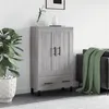 Image de vidaXL Buffet Haut, Armoire Latérale, Meuble avec Rangement, Organisateur de Salon Salle de Séjour, Moderne, Sonoma Gris Bois d'Ingénierie