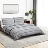 Image de Ensemble de housse de couette Gris 140x200 cm Coton