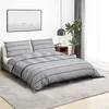 Image de Ensemble de housse de couette Gris 260x240 cm Coton
