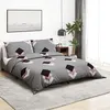 Image de vidaXL Ensemble de housse de couette Gris 200x220 cm Coton 136472