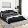 Image de Ensemble de housse de couette noir et blanc 260x220 cm Coton