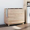 Image de vidaXL Panier à linge 88,5x44x76 cm bois massif de pin 832323