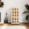 Image de vidaXL Houtblokhouder met wielen 40x49x110 cm massief grenenhout832327