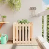 Image de vidaXL Jardinière avec design de clôture 70x70x70 cm pin massif 832462