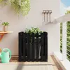 Image de vidaXL Jardinière avec design de clôture noir 70x70x70 cm pin massif 832464