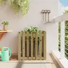 Image de vidaXL Jardinière avec design de clôture 70x70x70 cm pin imprégné 832466