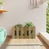 Image de vidaXL Jardinière avec design de clôture 60x30x30 cm pin imprégné 832471
