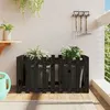Image de vidaXL Lit surélevé de jardin design de clôture 100x50x50cm pin massif 832479