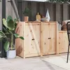 Image de vidaXL Armoire de Cuisine d'Extérieur, Meuble de Rangement, Organisateur de Jardin Terrasse Patio Extérieur, Marron Bois de Pin Massif
