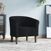 Image de Chaise de bureau Vidaxl H. 68 cm non pliable en bois interieur noir