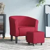 Image de Chaise cabriolet avec repose pied rouge bordeaux tissu