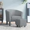 Image de Chaise cabriolet avec repose pied gris clair tissu