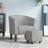 Image de Chaise cabriolet avec repose pied gris clair velours