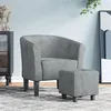 Image de Chaise cabriolet avec repose pied gris foncé velours