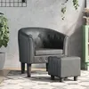 Image de Chaise cabriolet avec repose pied gris similicuir