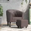 Image de Chaise cabriolet avec repose pied marron similicuir